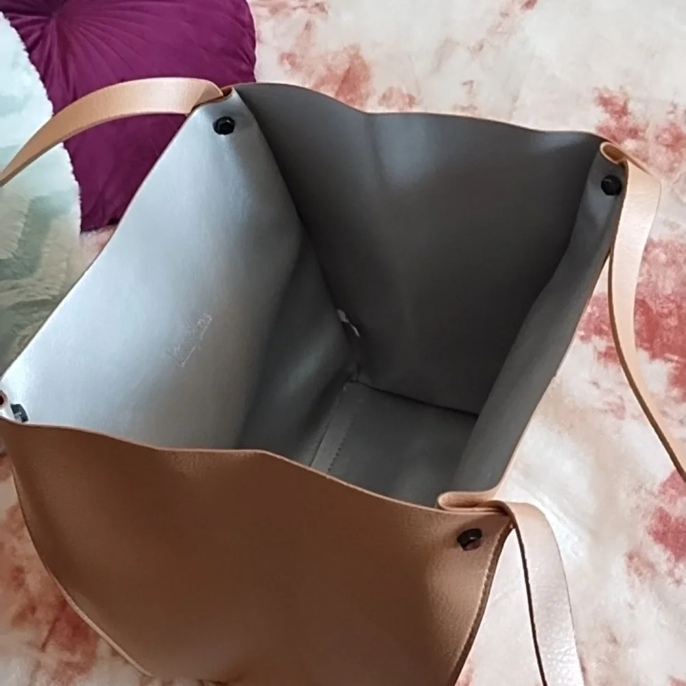Neiman Marcus Rose Gold Metallic Tote